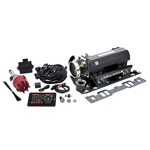 Edelbrock Pro Flo 4 Fuel Injection Kit Xt Sequential Port Sbc Vortec/E-Tec 550 Max Hp 29 Lbhr Injectors Black