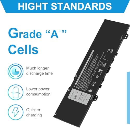 Image of F62G0 Battery for Dell Inspiron 13 7000 7373 i7373 7386 2-in-1 7370 7380 5370 13-7373-0842 Series P83G P87G P91G P83G001 P83G002 P87G001 Vostro 13 5370 39DY5 039DY5 0F62G0 RPJC3 F62GO 11.4V (F62G0)