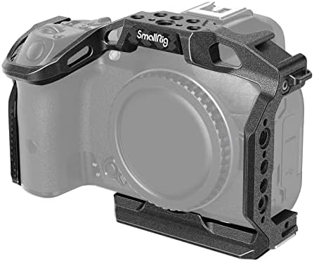 SMALLRIG R7 Cage with Built-in Quick Release Plate for Arca Stand, Cold Shoe, NATO Rail and Threaded Holes, Formfitting Camera Cage Video Rig for Canon R7 - 4003