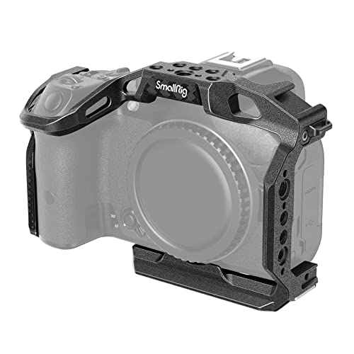 SMALLRIG R7 Cage per Canon R7 con Piastra a Sgancio Rapido Integrata per Arca Standard, Attacco Freddo, Binario NATO e Fori Filettati, Rig Videocamera Formfitting - 4003B