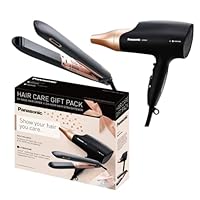 Panasonic Nanoe Hair dryer EH-NA65CN765 & Nanoe Hair Straightener EH-HS99-K765 Value Pack (EH-Haircare Pack)