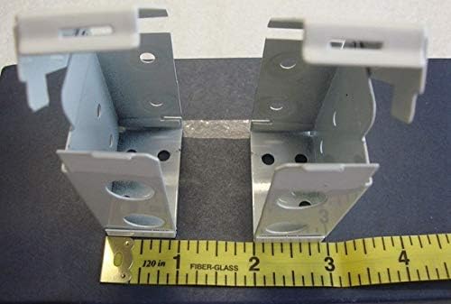 Low Profile Box Mounting Bracket Set for Window Blinds - White
