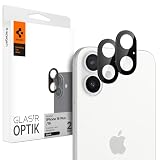 Spigen iPhone16 カメラ保護 iPhone16Plus カメラ保護フィルム 9H硬度強化ガラス iPhone 16/iPhone 16 Plus対応 ブラック カメラプロテクター ２枚入