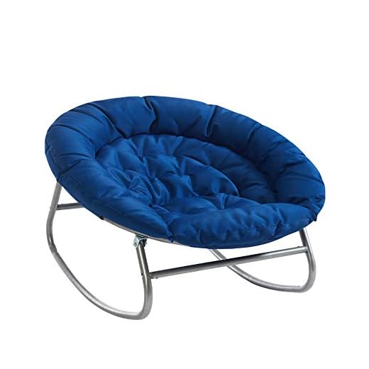 Urban Shop Rocking Saucer Chair, Navy Blue