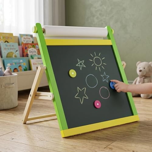 Tableau pour enfants en bois chevalet d'art double face réglable - 3