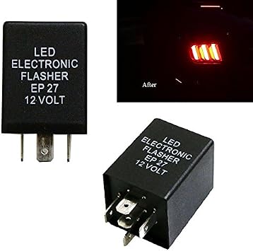 EP27 Fix Fast Hyper Flash، مرحل فلاش LED ذو 5 سنون لإشارات الانعطاف LED، متوافق مع شاحنات Ford 97-12 F150، 98-11 Ranger، 99-10 F-250، F-350، F-450