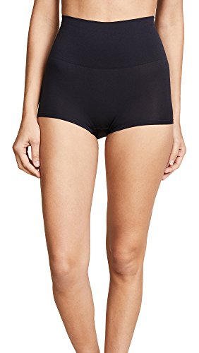 Yummie womens Ultralight Seamless Girl Boy Short Panties, Black, Large-X-Large US