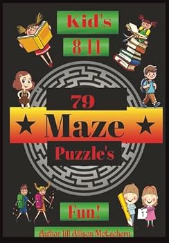 Paperback 79 Maze Puzzle Book: 5 Different Puzzle Design For Kid's 8-14 Book