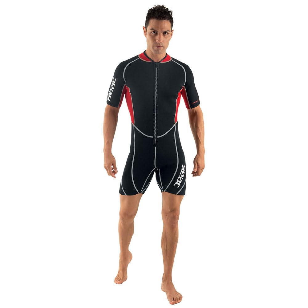 SEAC Ciao Combinaison Shorty Neoprene Homme 2.5 mm pour Plongée, Natation, Activités Aquatiques