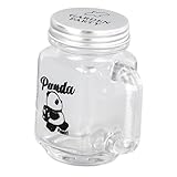 Lybunair Bocaux en Verre à Motif Panda, Pot en Verre à Motif Panda, Conteneurs de Sel, Salire et poivrire Mini Pots de Conserve, Bocaux Rangement Cuisine Dcoratifs