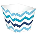 Amscan Disposable Paper Cups, Mini Paper Treat Cups, Party Supplies, Chevron Blue, 1 3/4'H x 1 15/16'W x 1 3/4'D, 36ct