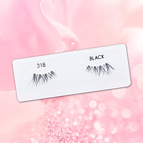 Ardell Accent Half Lashes 318 - Short Wispy Natural Looking Cat Eye Half Lashes for Everyday Wear, 4 Pack