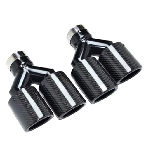 Embout de pot d'échappement voiture en fibre de carbone Style D accessoire de tuning look sport