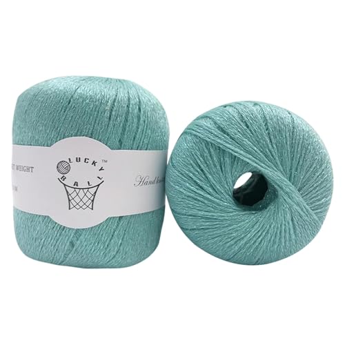 Image of 80g Sparkle Silver Lurex Thread Shining Yarn, Metallic Crochet Thread Yarn for Crocheting, Sparkle Metallic for Knitting Clothes, Car Charm, Keychain Charm(Bright Green)
