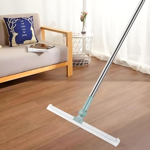 Image of Fidrox Heavy Duty Magic Broom Silicon Floor Wiper Combo with || Free Wall Hooks & Gap Cleaning Brush || 180 Degree Cleaning Squeegee for Bathroom and Kitchen, Stainless Extendable Handle Pack of 2