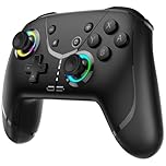 Switch Wireless Controller, Game Controller, Switch Pro Gamepad, 4 Vibration Modes, 3 Turbo Modes, Compatible iPhone/Android/Phone/PC/Steam/iOS/iPad/TV with Macro/Turbo/Motion/Wake-up/RGB (Black)