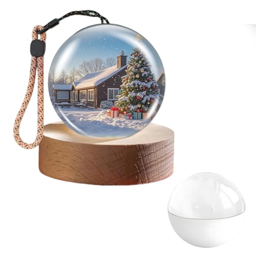 Dawmud Memory Sphere Lamp, 2025 New Memory Lamp Ball, Memory Orb Custom Video Sphere, Crystal Ball Video Player Ideal for Christmas Gifts and Christmas Decorations (White)