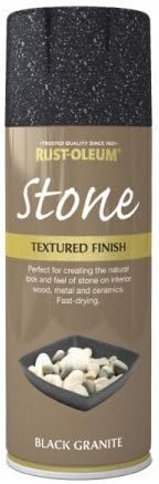 Rust-Oleum Stone Textured Multi-Colour Premium Spray Paint Black Granite (1 Pack)
