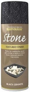 Rust-Oleum Stone Textured Multi-Colour Premium Spray Paint Black Granite (1 Pack)