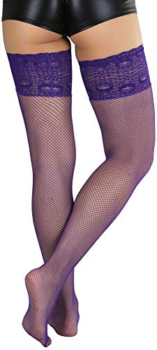 Image of ToBeInStyle Women's Thigh Highs With Smooth Silicone Lace