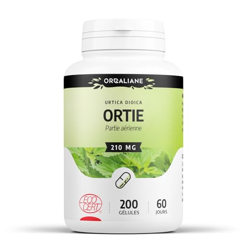Ortie partie aérienne Biologique | 630 mg/jour | Urtica dioica | Certifié Ecocert | 200 Gélules
