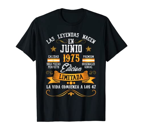 Regalos Hombre 50 Años Camiseta Cumpleaños 50 Años 'Nacido En 1975