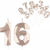 Velas 3D 🎉 Los números de las velas de satxtv son diseños 3D y tienen una superficie en forma de diamante. Cada número de vela está envuelto individualmente. Las velas miden aproximadamente 5 cm de largo y los portavelas aproximadamente 7 cm. Los delgados portavelas hacen que las velas sean universalmente adecuadas para todas las tartas y celebraciones.