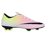 Nike Mens Mercurial Victory V Fg Soccer Cleat (9.5, White/Black/Volt/Total Orange)