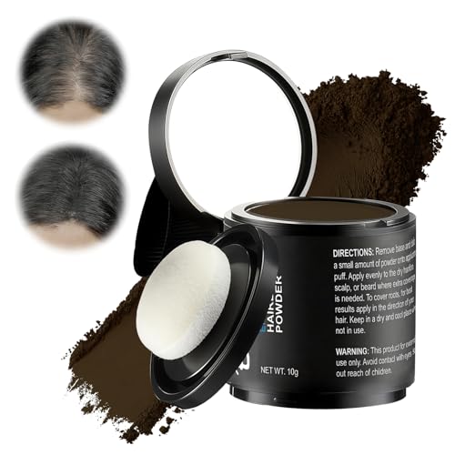 10g Poudre de Racine de Cheveux,Hairline Powder pour épaissir les cheveux,Poudre de Retouche de Racines Pour Combler les Cheveux Clairsemés,Retouche et Couverture(Marron foncé)