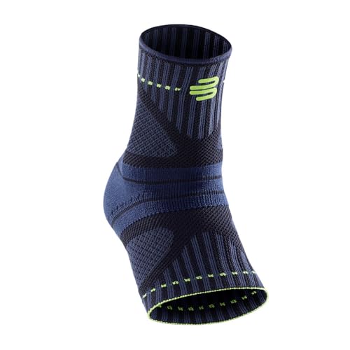 Bauerfeind Fußbandage fürs Sprunggelenk „Ankle Support Dynamic“, Unisex, 1 Fußgelenkbandage für Sport wie Joggen, Fußball oder Fitness, Sprunggelenkbandage für Sensomotorik, Schwarz, M