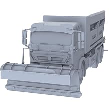 MRY-SFW XJTA200092 1/200 Snow Plow Truck Unpainted Model for Diorama Scene Accessory 2pcs