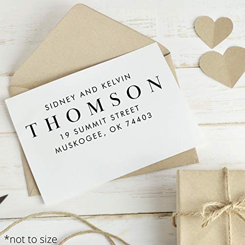 Custom Return Address Stamps | Self Inking Or Wood Handle Stamp |3 Lines |Stamper Personalized |Customized Wedding Script |Calligraphy Labels Mail | Business Housewarming Rubber | All #TOP3