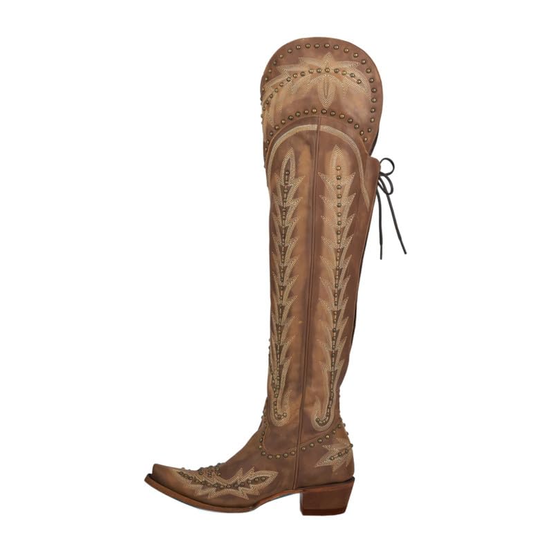 sexytag Cowgirl Boots Thigh High Wide Calf Embroidered Western Cowboy Boots