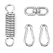 QWORK 304 Stainless Steel Punching Bag Hanger Set, 2 Pcs, Supports Up to 551lbs with 360° Swivel Hook, Indoor & Outdoor Versatility, High Stability & Corrosion Resistance