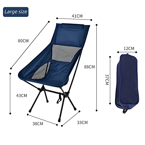 Ultralight Portable High Backpacking Camping Beach Chair,Folding Chair For Adults Lawn Chair Heavy Duty 300Lbs With Headrest & Pocket For Outdoor Car Camping Travel Beach Picnic Travel Hiking #TOP2