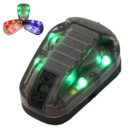 GemBed Tactical Helmet Signal Light Optional 4 Modes with Visible LED + IR Constant-on/Strobe, Waterproof Ladybird Survival Military IFF Helmet Light for Outdoor Sports
