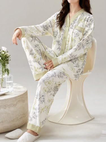 Image of LITZO Womens Korean Night Dress || Pyjama Set ||Korean Nightsuit || Women Nightwear ||Round Neck Half Sleeve Nightsuit || Loungewear || Everyday Nightdress (L-228-233)