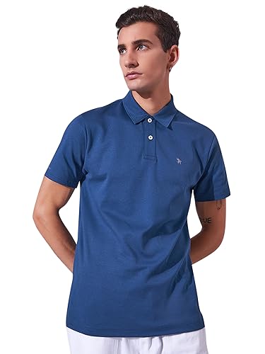 Image of Men's Solid Polo Collar Casual T-Shirt with Pocket | Cotton Polo Collar Half Sleeves Solid T-Shirt | Slim Fit Polos