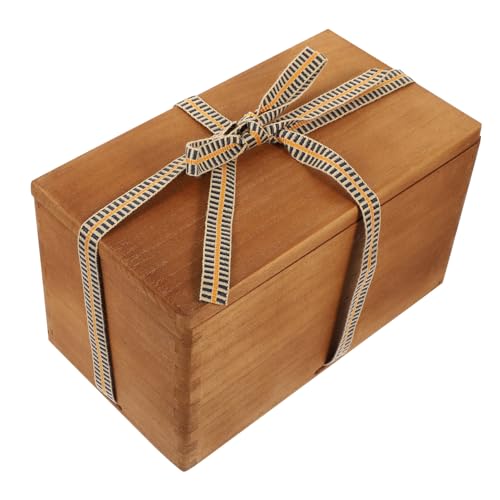 WOONEKY 桐木製高耐久陶磁器ティーカップ収納ボックス 包装用多機能木製雑貨ケース 持ち運び便利なコンパクト設計 小物保護用ディスプレイ