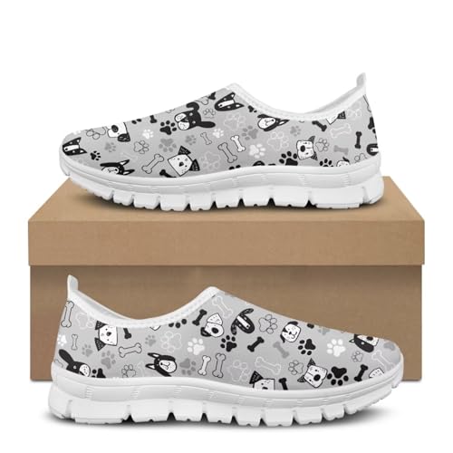 Image of Jeiento Cute Dog Women's Casual Slip On Shoes Loafers Sneakers for Women