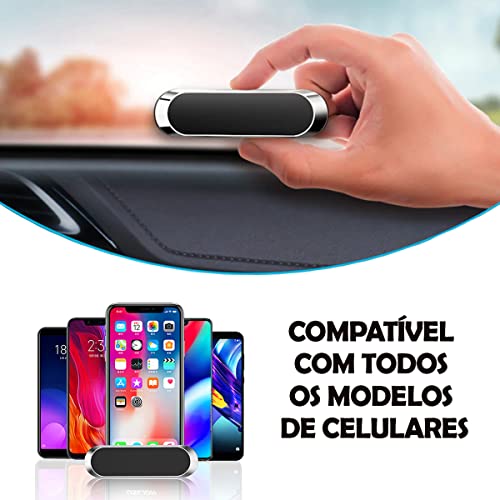 Suporte Magnético Para Celular Neodímio Multifuncional Com Imã Compacto Portátil Metal Universal Vei