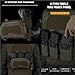 LZAQHMT Tactical Front Placard with Multi-Caliber Triple Mag Pouch - Compact 2nd Layer Admin Pouch for CS Hunting Paintball Gear(OD)
