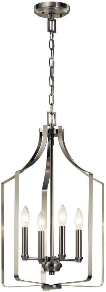 Kichler 42496NI Morrigan Chandelier, 4-Light 240 Total Watts, Brushed Nickel