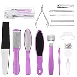 set de manicura para pies y manos mantra beauty nails Kit para el Cuidado de Los Pies 16 en 1: El kit para pies de manicura y pedicura contiene 16 herramientas, que incluyen raspador para pies, empujador de cutículas, cortapies, raspador, removedor de callos para pies, removedor de cutículas, lima para pies, lima de uñas, uñas, cortaúñas y cuchillas , etc. Viene con todas las herramientas de pedicura, capaces de usar diferentes herramientas para lograr el mejor efecto de acuerdo con la condición del pie.