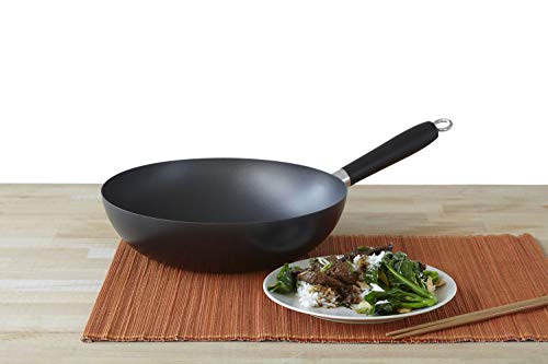 Imusa Usa 9.5" Traditional Carbon Steel Nonstick Coated Wok With Bakelite Handle #TOP3