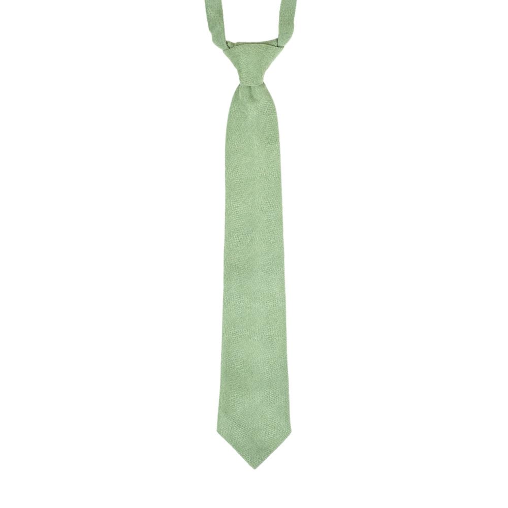 DB Dickie Bow Cravate élastique en coton mélangé de luxe pour enfant, vert sauge, vert sauge, taille unique