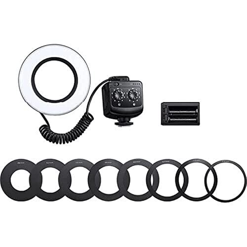 Pixapro RING72 8w Macro LED Ring Light On-Camera Studio Photography Lighting Universal DSLR Camera Close Up LED Video Lights Live Streaming Filming Vblogging Photoshoot Multiple Adapter Ring