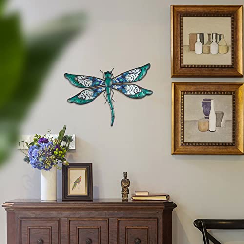 Liffy Metal Dragonfly Wall Decor - Outdoor Dragonfly Wall Art - Hanging Metal Dragonfly Decor For Garden And Home Decor - Dragonfly Gifts For Women #TOP3