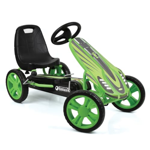 hauck Speedster Pedal Go-Kart for Kids Ages 4-8, Green