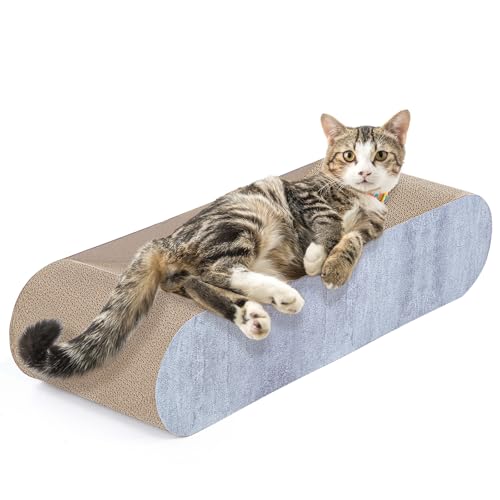 FluffyDream 2 in 1 Cat Scratcher Cardboard, Cat Scratching Board Furniture Protector, Cat Scratching Post, Cat Beds for Indoor Cats, Infinity Shape, X-Large